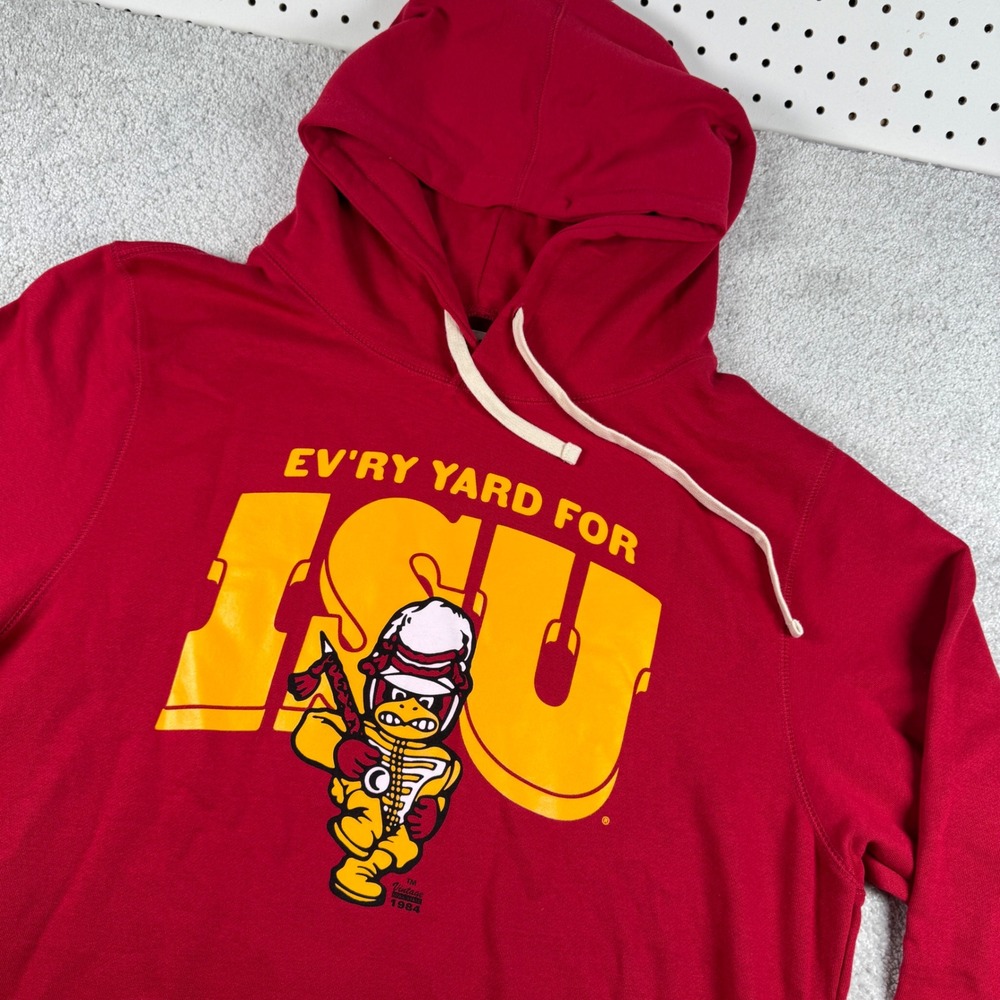 Iowa State Cyclones Band Hoodie Mens XXL ISU Drum Major Mascot Pullover 2XL Red